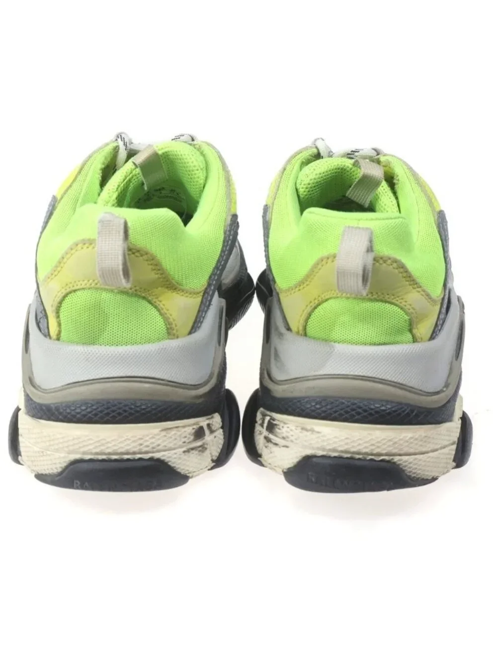 Balenciaga Triple S Logo Embroidered Dad Low Cut Sneakers Yellow